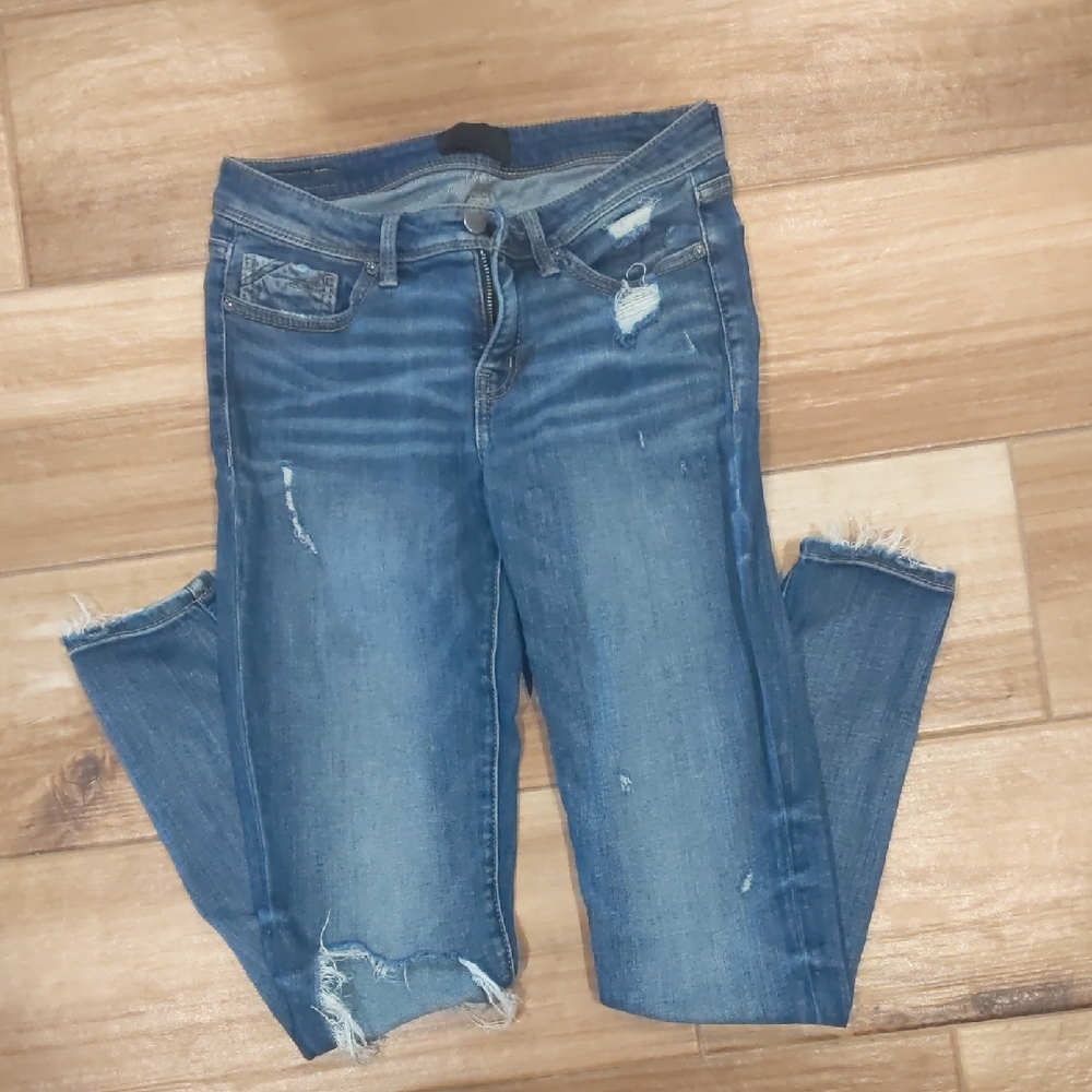 Buckle Blue Distressed Skinny Jeans